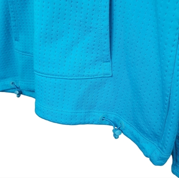 ATHLETA Atmosphere Anorak Jacket Quater Zip Thumb Blue holes‎ Women's Size S - Picture 5 of 15